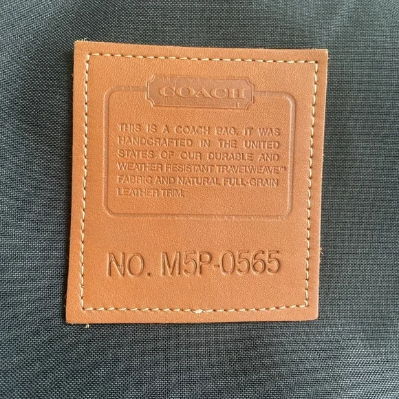 Coach TRAVELWEAVE Duffel 0565 Made in USA 1995 Leather Trim, Brass Hardware YKK - Picture 2 of 16